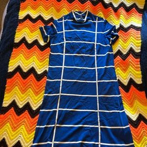 Sacony blue and white striped dress